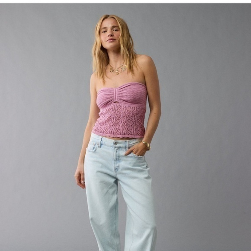 NWT Aerie Cropped Crochet Tube Top